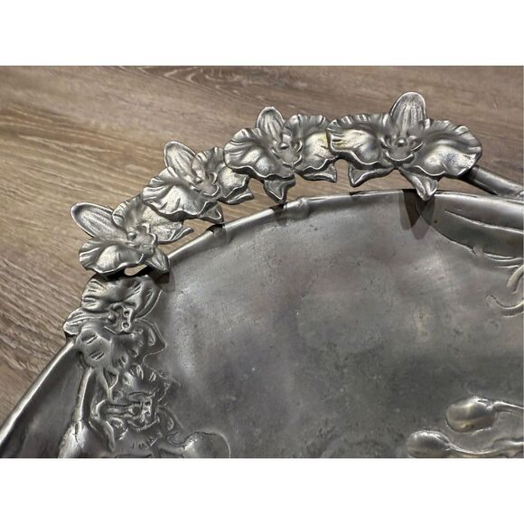 Rare! Hard To Find Arthur Court Large 3d Pedestal Orchid Bowl Vintage 2004 - Picture 5 of 9